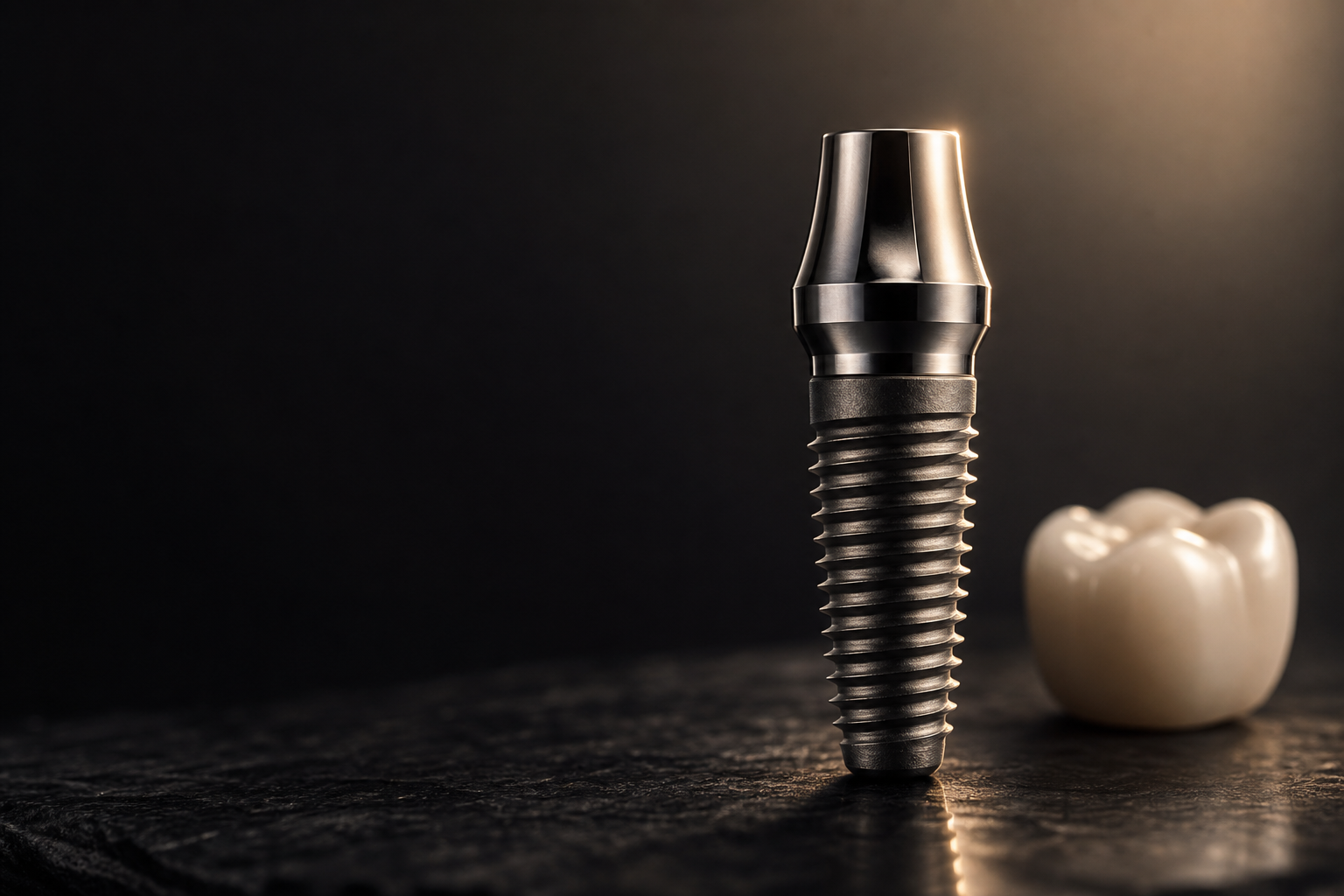 Implante dentário em detalhe